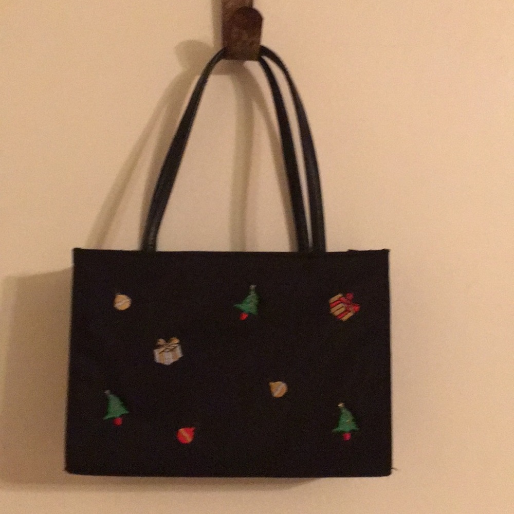 TIANNI Handbag Embroidered Christmas Tree & Gifts